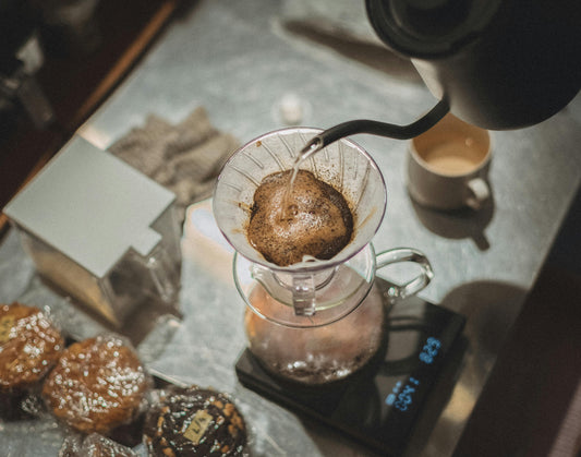 pour-over brewing method at home, specialty coffee brewing